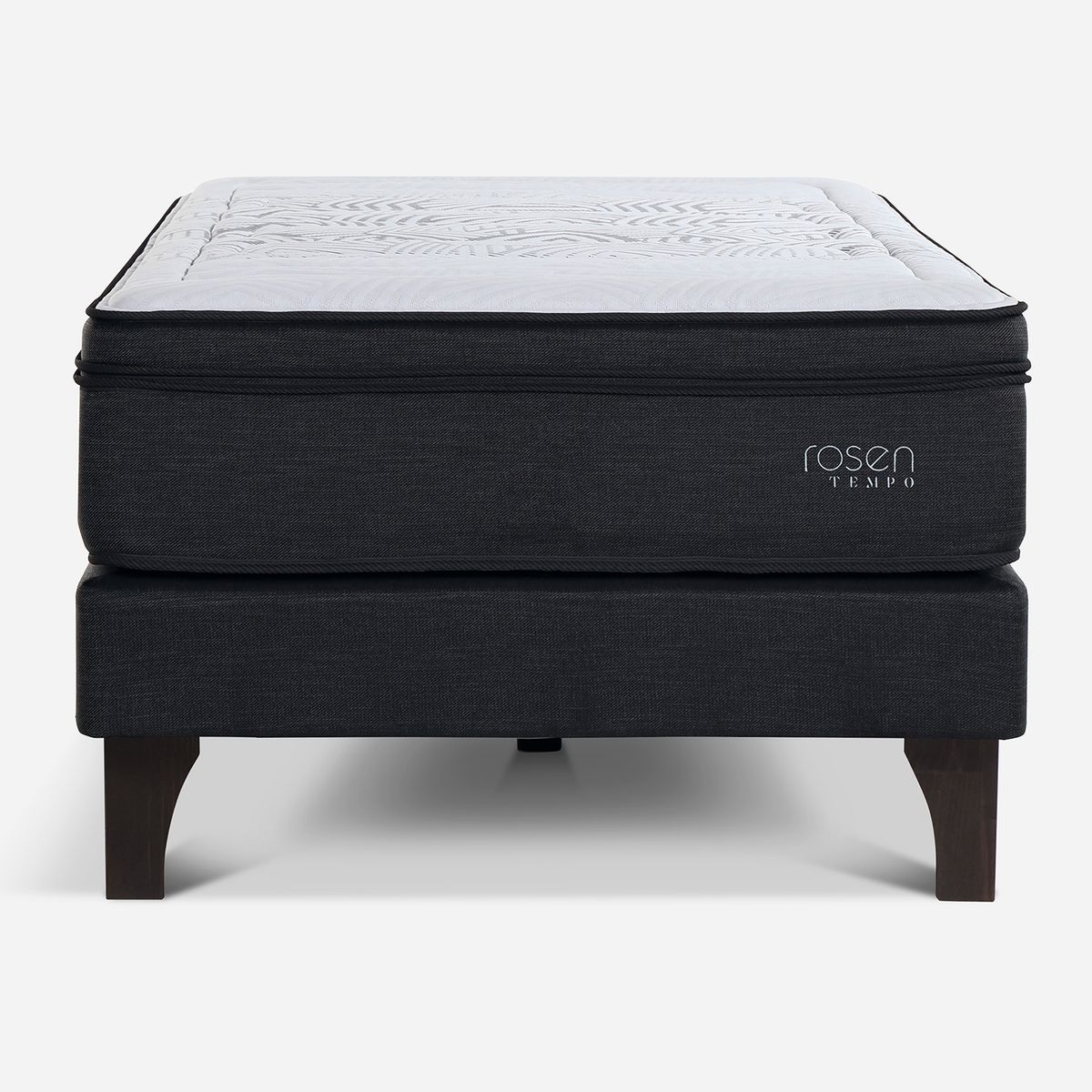 ROSEN - Cama 1.5 plazas Americana Tempo Negro/blanco