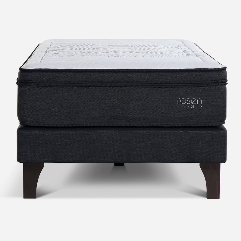 ROSEN - Cama 1.5 Plazas Americana Tempo Negro/Blanco