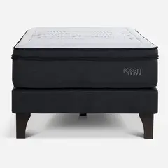 ROSEN - Cama Americana 1.5 plazas Tempo Negro/blanco