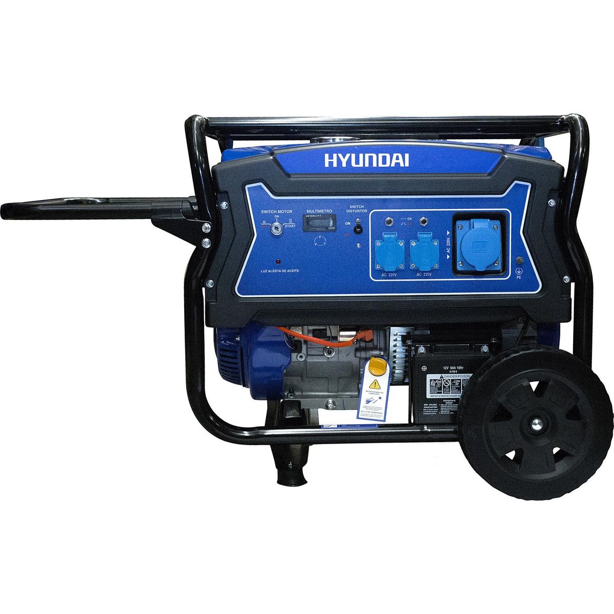 HYUNDAI - Generador Eléctrico a Gasolina Partida Eléctrica 5500 W 25 l