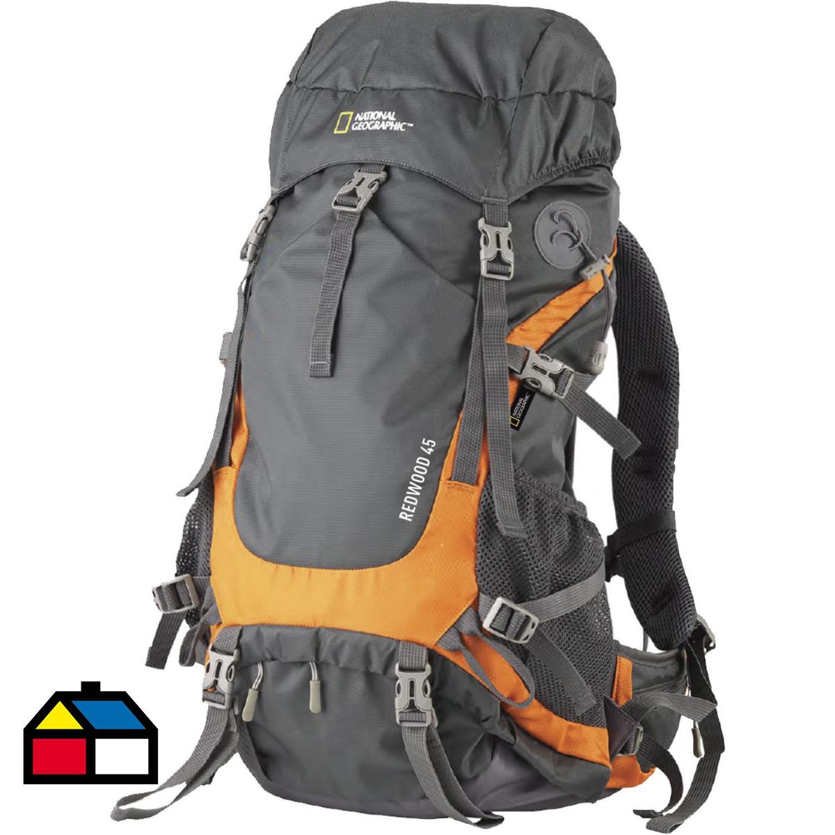 NATIONAL GEOGRAPHIC - Mochila RedWood 45 Litros Naranjo/gris