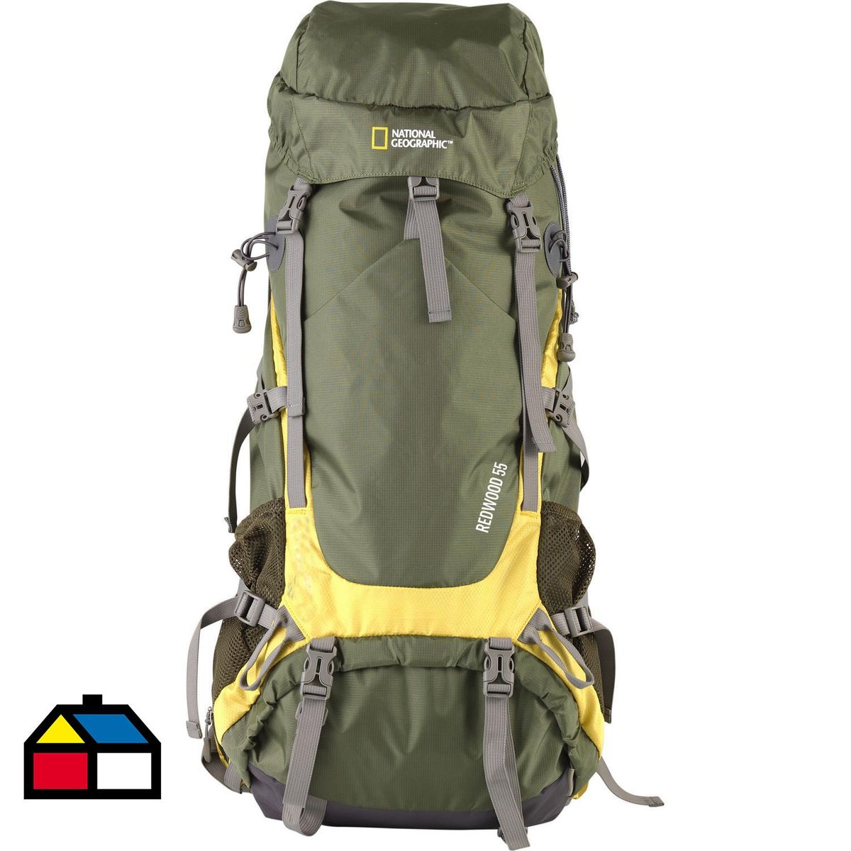 NATIONAL GEOGRAPHIC - Mochila RedWood 55 Litros Verde/ amarillo