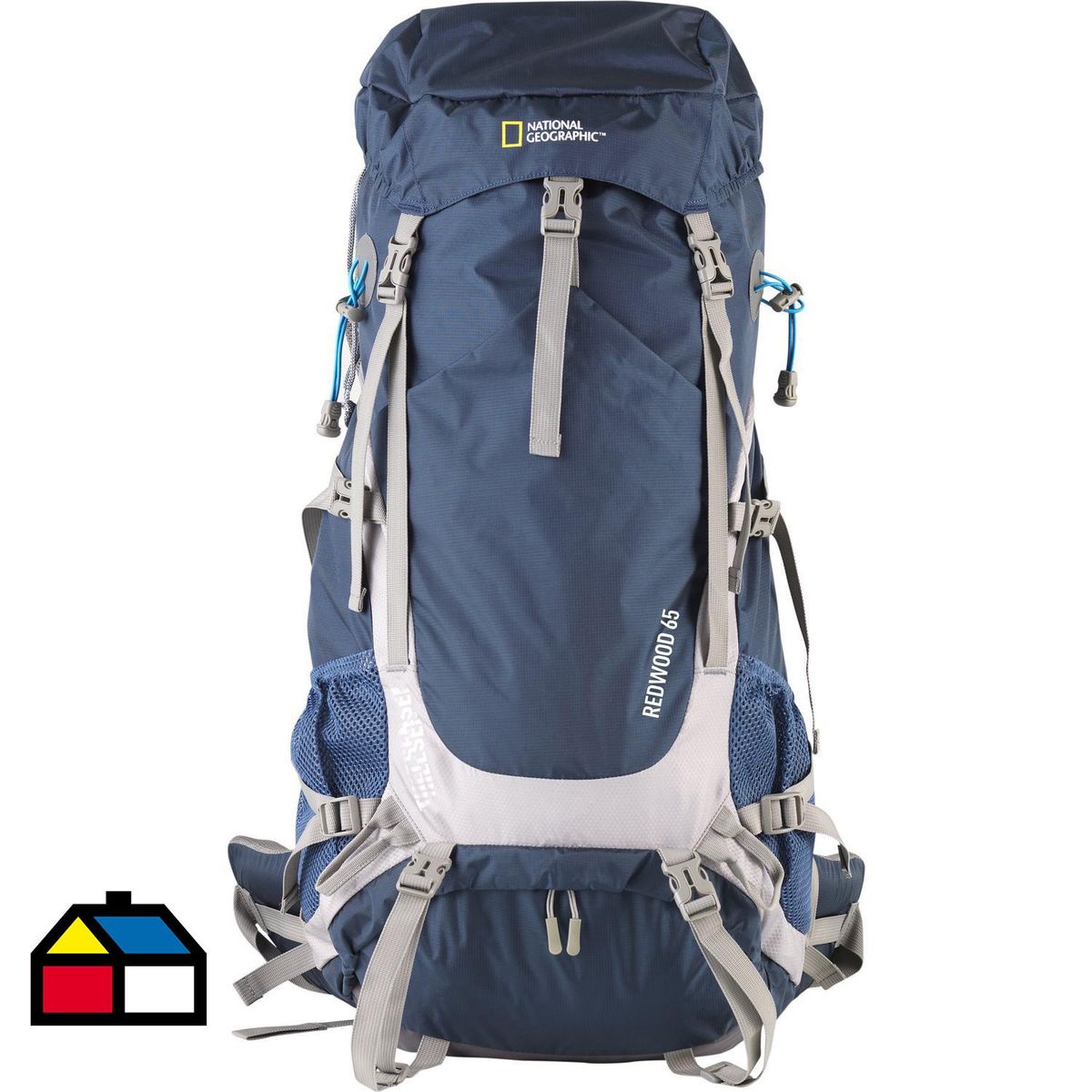 NATIONAL GEOGRAPHIC - Mochila RedWood 65 Litros Azul/Gris