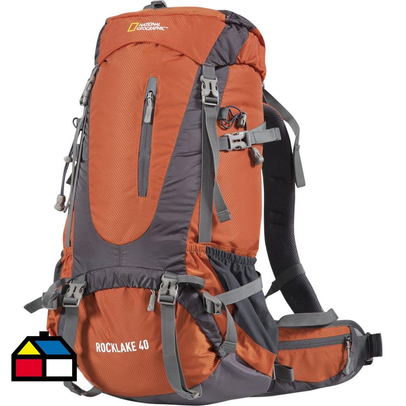 NATIONAL GEOGRAPHIC - Mochila Rocklake 40 Litros Naranjo/gris