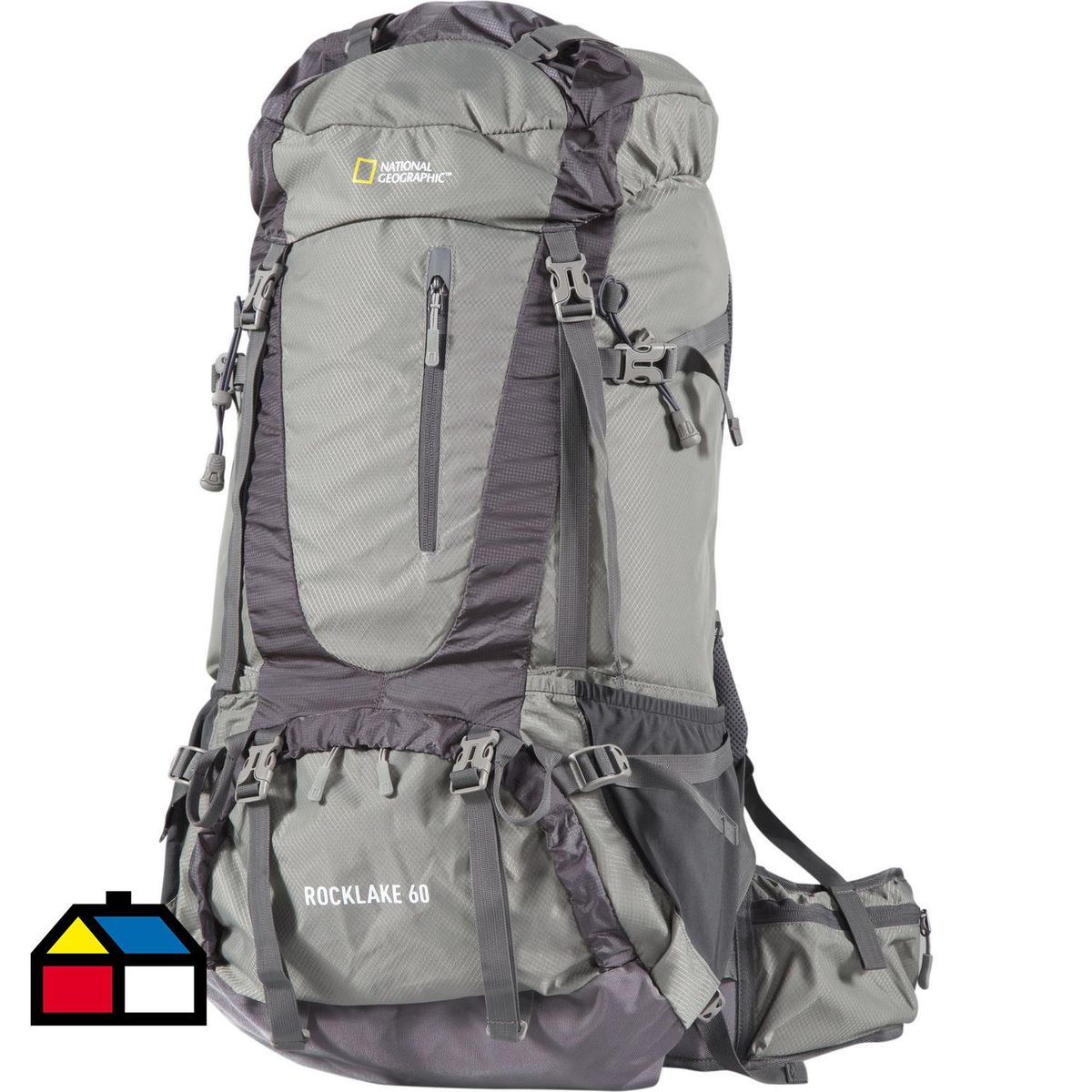 NATIONAL GEOGRAPHIC - Mochila Rocklake 60 Litros Gris/negro
