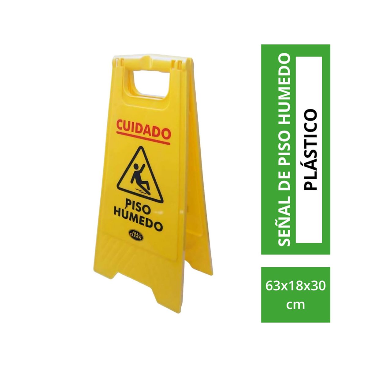 ALL CLEAN - Cartel De Peligro Plegable All Clean Amarillo Y Negro 45 Cm Alto