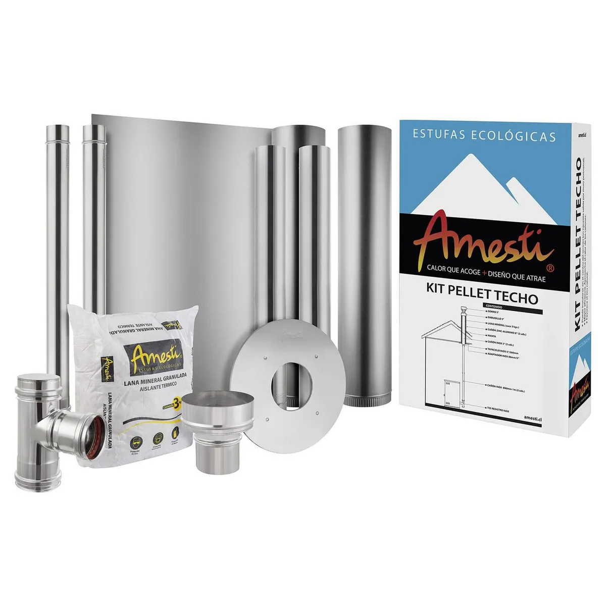 AMESTI - Kit pellet para techo acero inoxidable