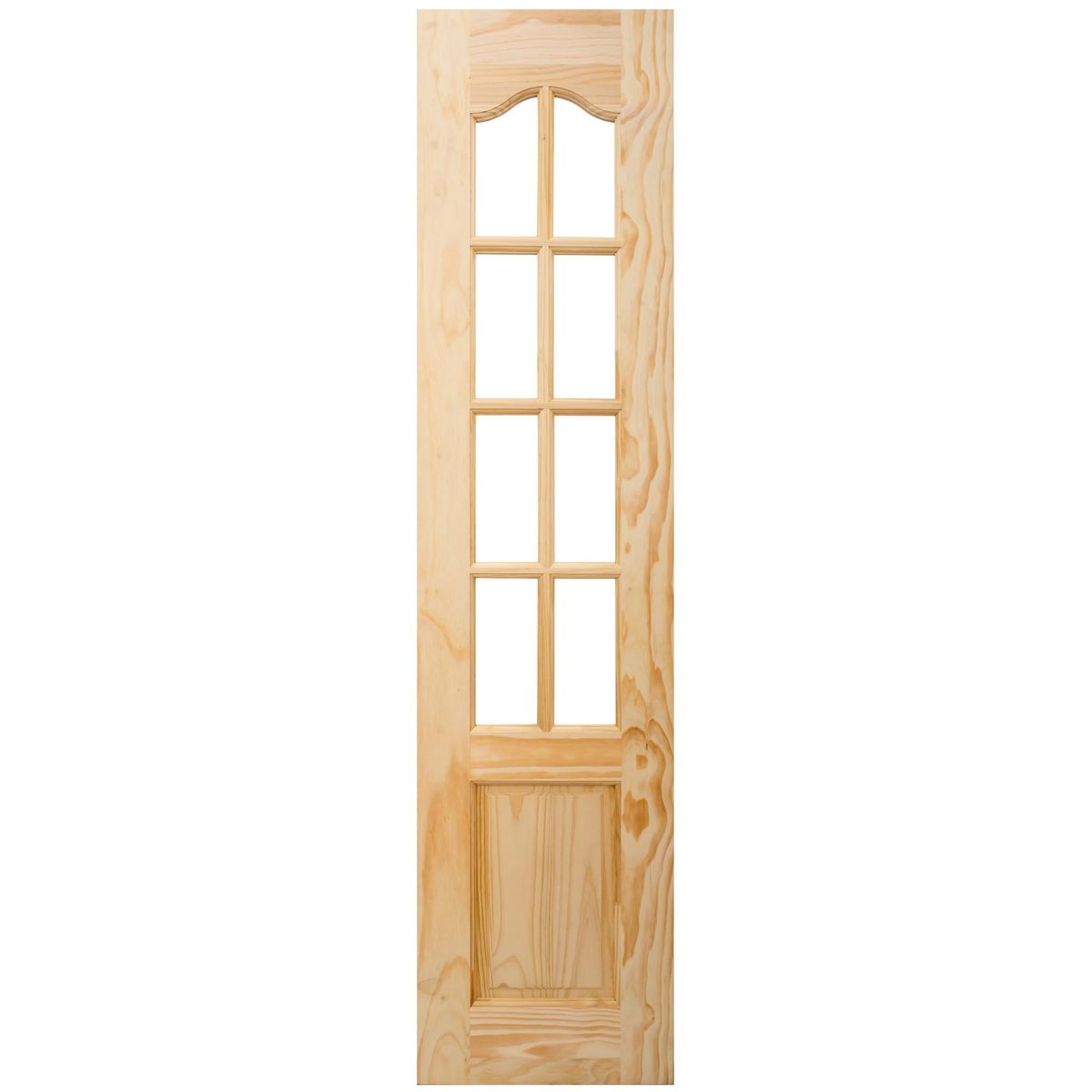 HOLZTEK - Mampara Madera pino radiata 50x210 cm 8 Vidrios Café