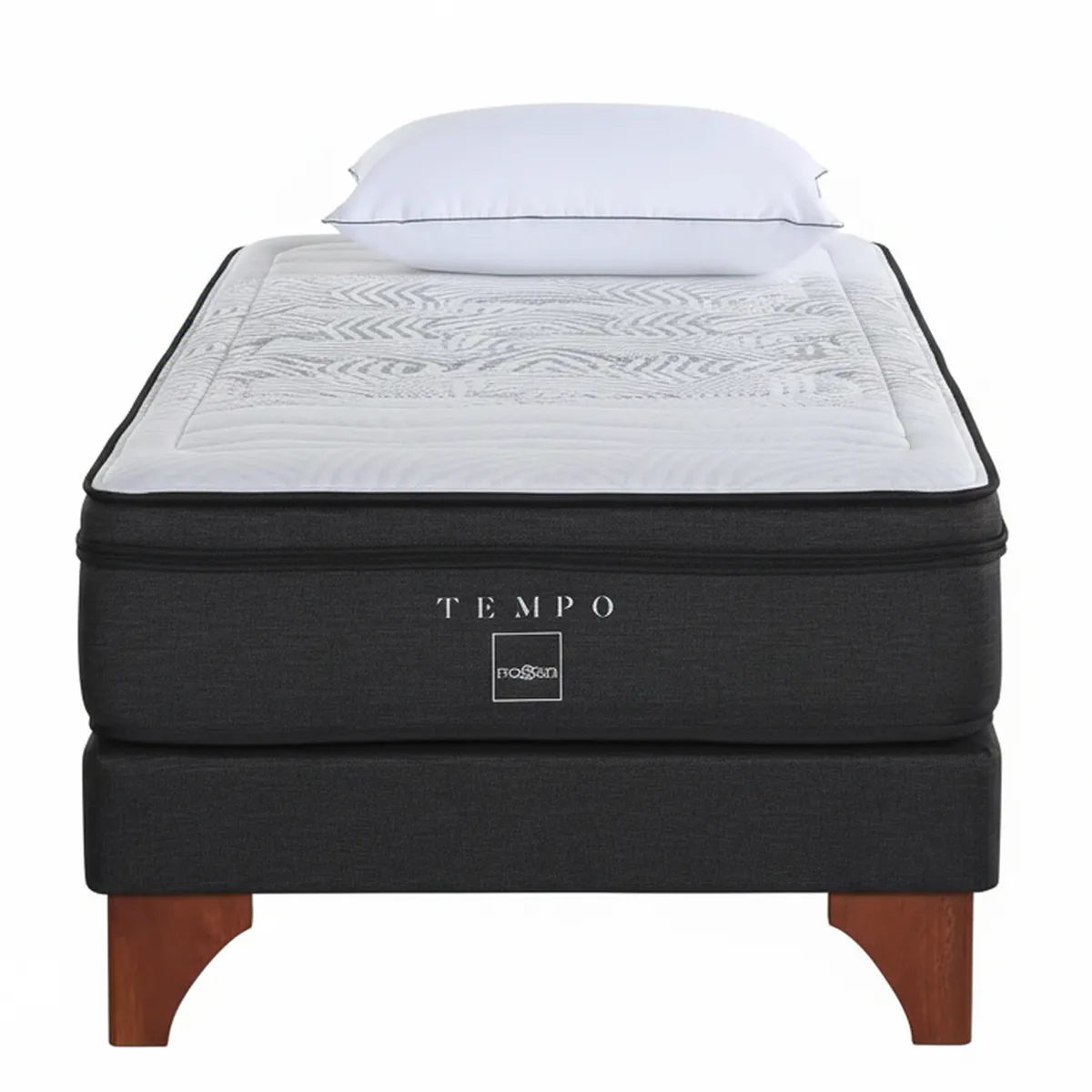 ROSEN - Cama 1.5 plazas Americana Tempo Negro/blanco