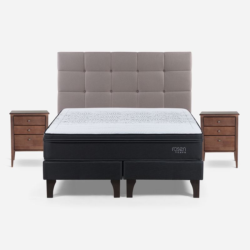 ROSEN - Cama Europea Tempo 2 plazas Base Divididas/Muebles
