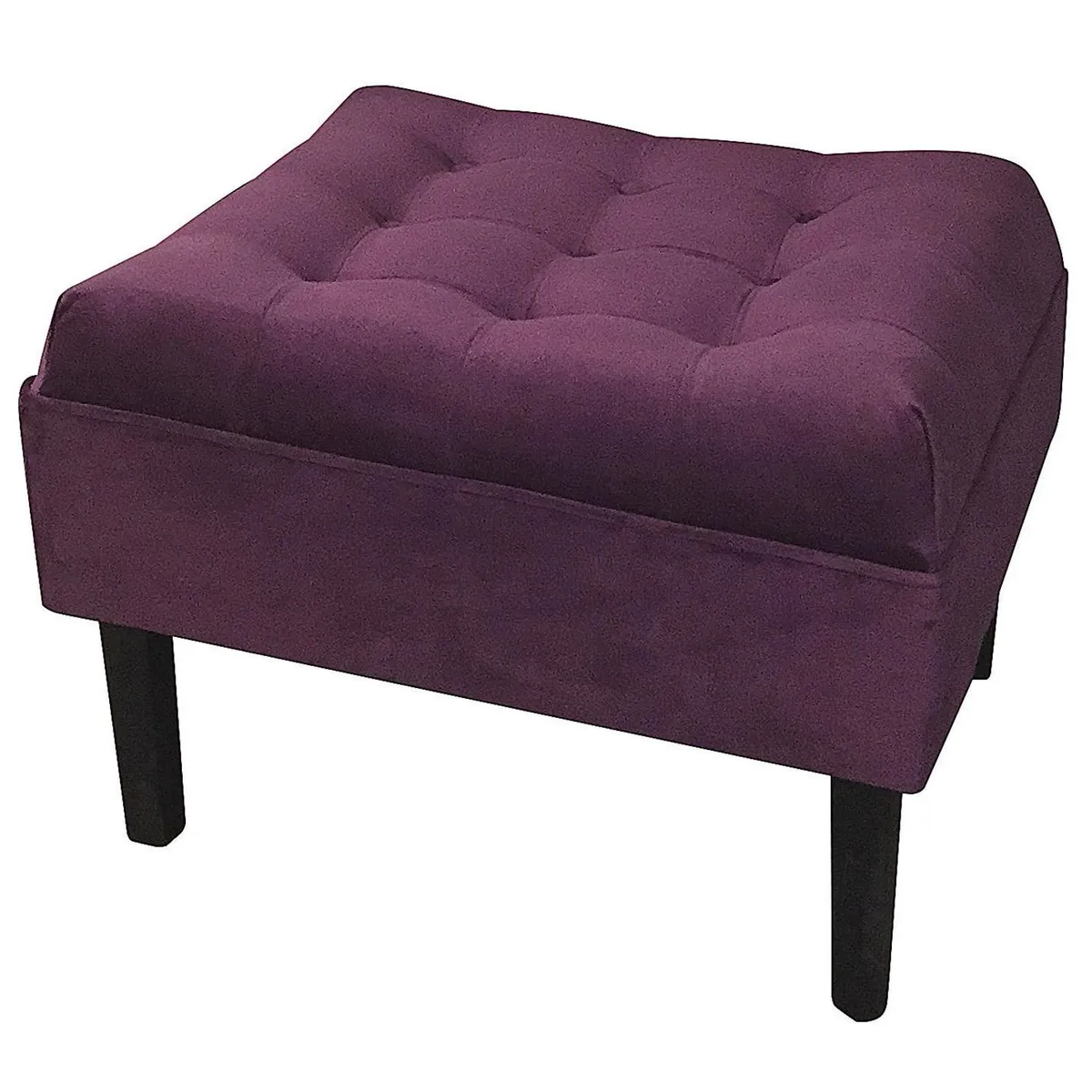 BODEVIR - Pouf wood capitone