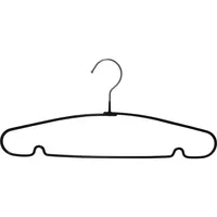 Set de 10 colgadores plástico negro