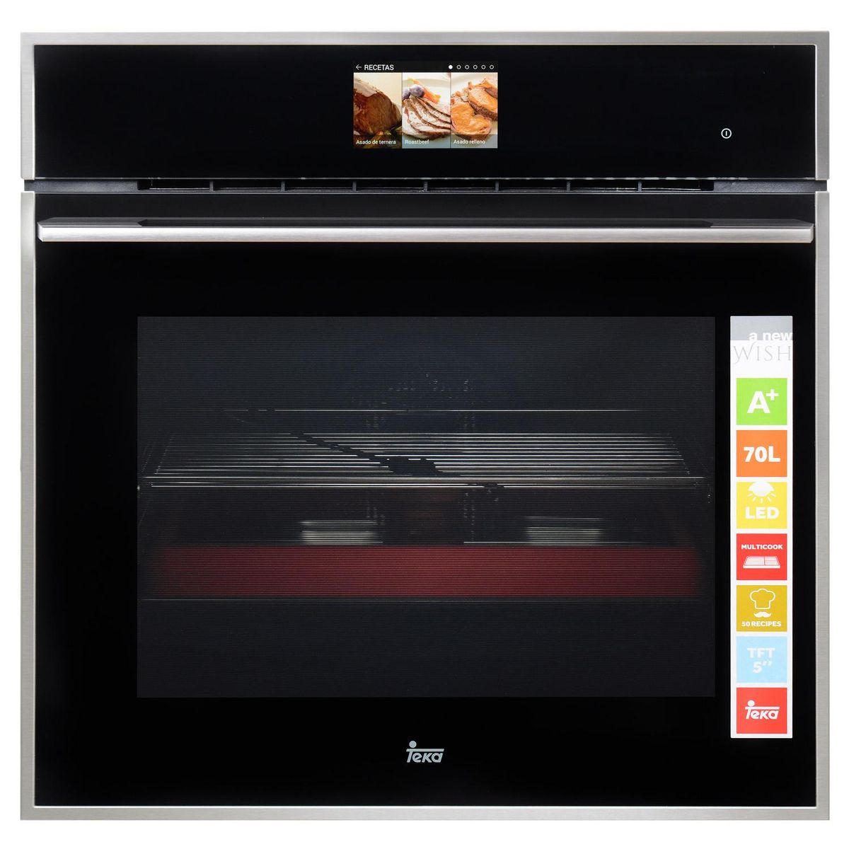 TEKA - Horno eléctrico empotrable 70 litros negro