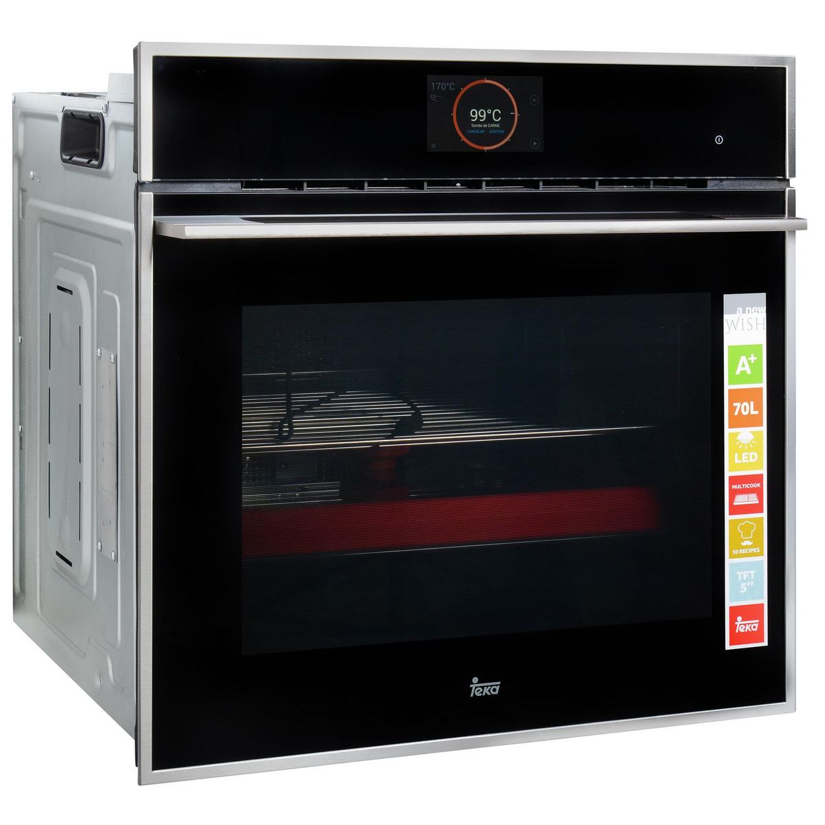 TEKA - Horno eléctrico empotrable 70 litros negro