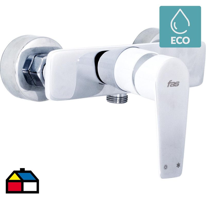 FAS - Monomando Ducha Duo Cromo y blanco