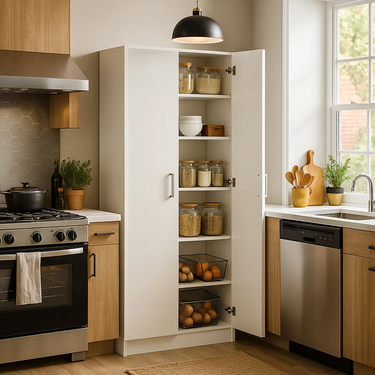 MOBIKIT - Despensero maxi 2 puerta 61x32.5x183 blanco