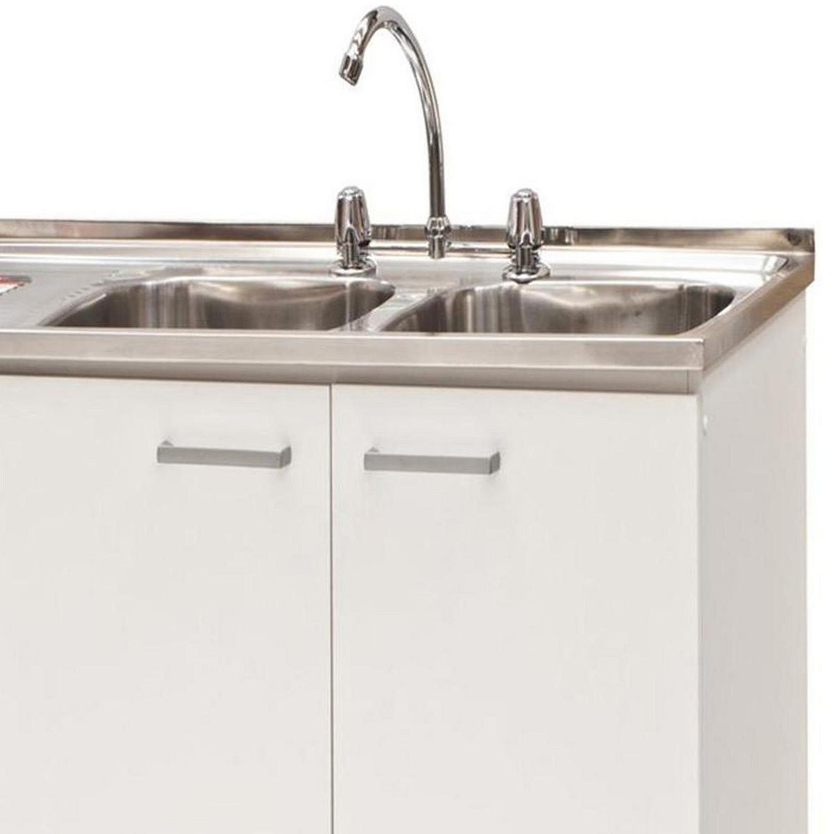 MOBIKIT - Kit lavaplatos secador derecho 118x83x47 cm blanco