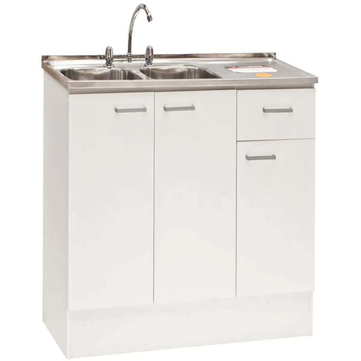 MOBIKIT - Kit lavaplatos secador izquierdo 118x83x47 blanco