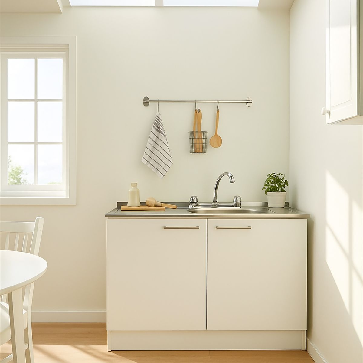 MOBIKIT - Kit mueble para lavaplatos 80x83x47 cm Blanco