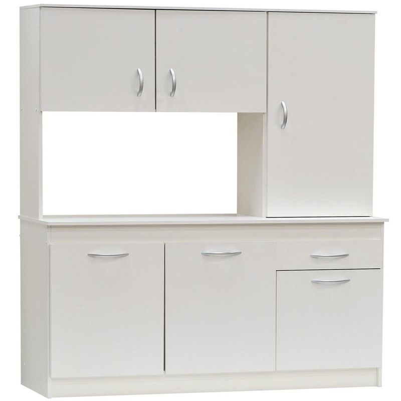 MOBIKIT - Kit Mueble Cocina 6 Puertas 1 Cajón 110x180x38 cm Blanco