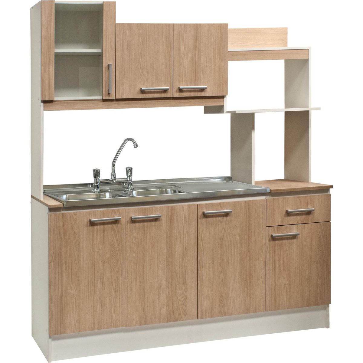 MOBIKIT - Kit mueble para lavaplatos 167x195x50 cm carvalo