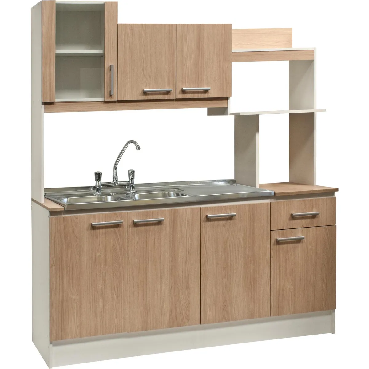 MOBIKIT - Kit mueble para lavaplatos 167x195x50 cm carvalo