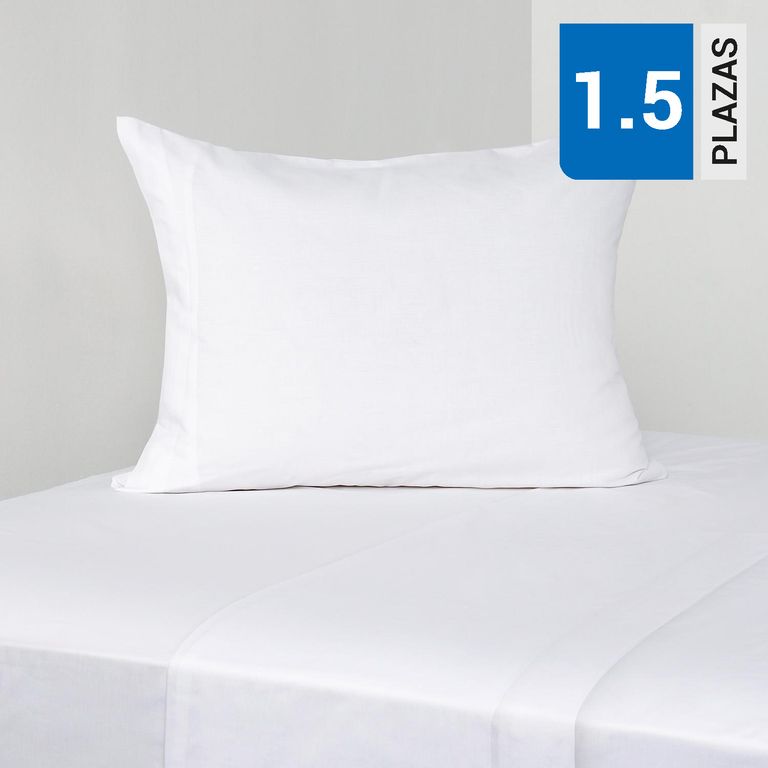Sábana 1.5 plazas 300 Hilos Blanco
