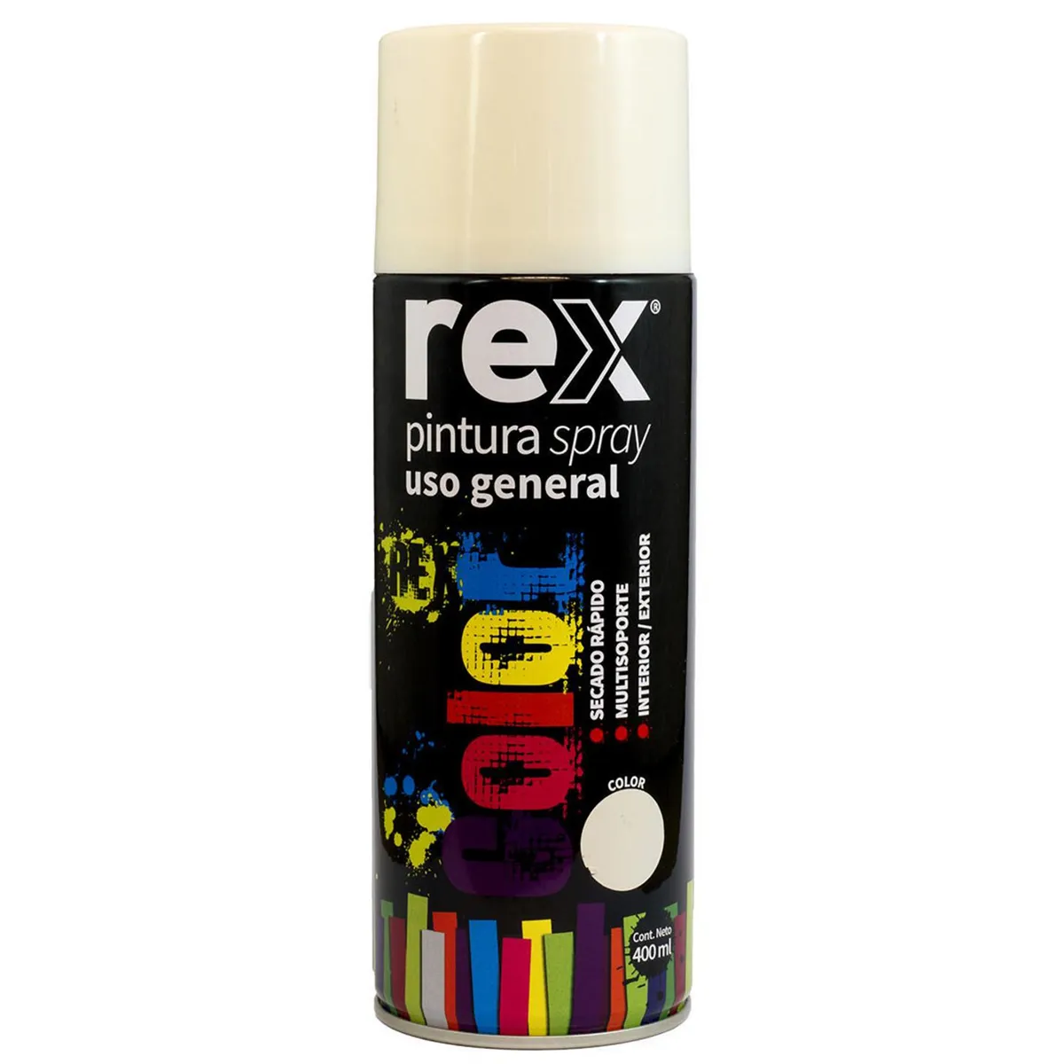 REX - Pintura Spray 0.4 l Brillante Blanco