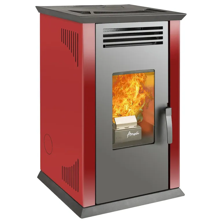 AMESTI Estufa Pellet Italy 8100 Rojo Rojo/negro