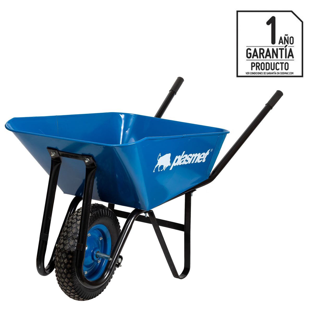 Plasmet - Carretilla concreto 90 Lts rueda 400-8"