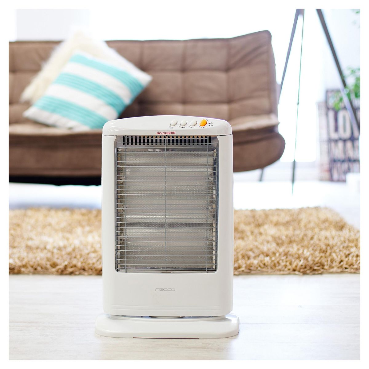 RECCO - Estufa eléctrica Blanco 1200 W Radiación NSB-99Y Blanco