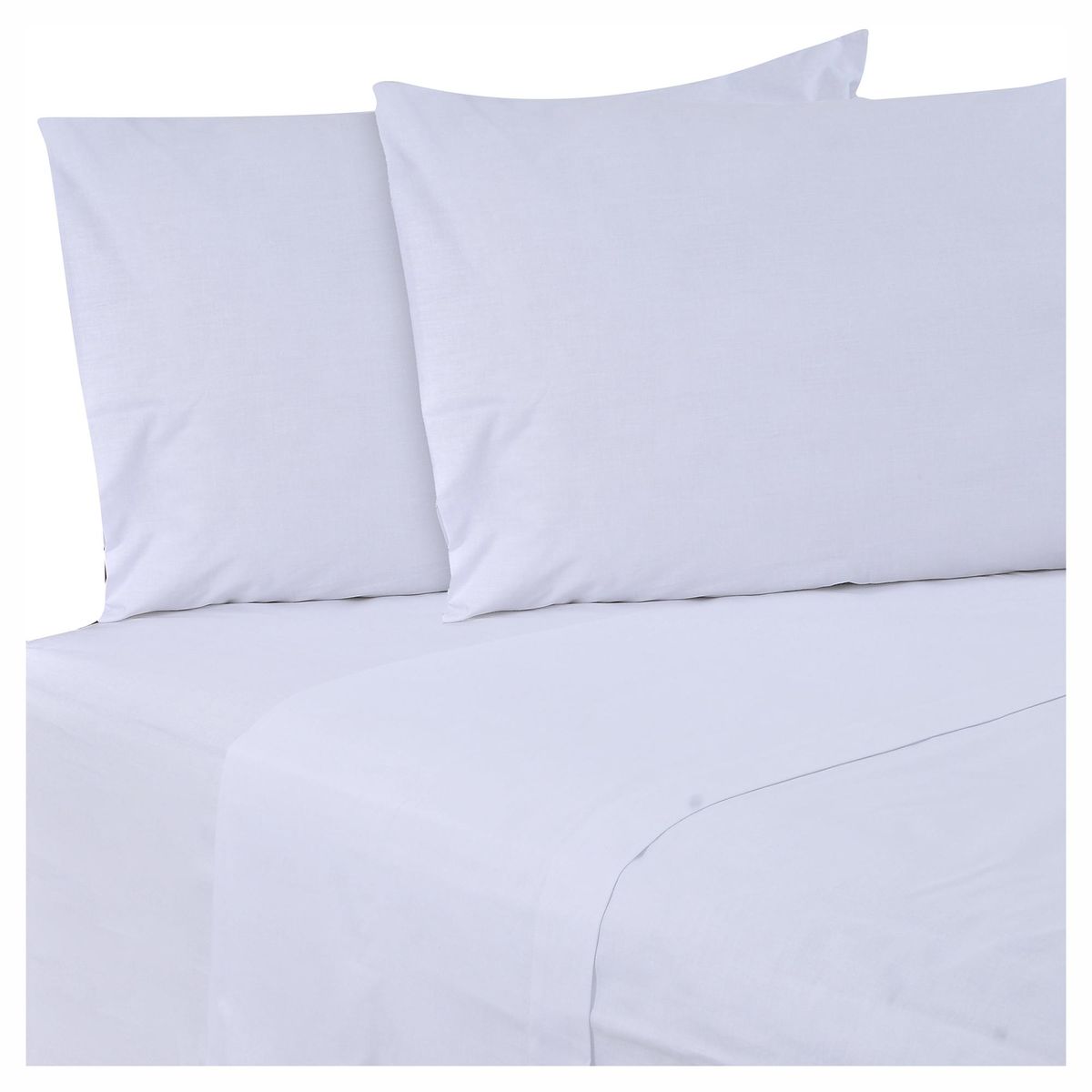 MASHINI - Sábana Lisa 144 hilos blanca king