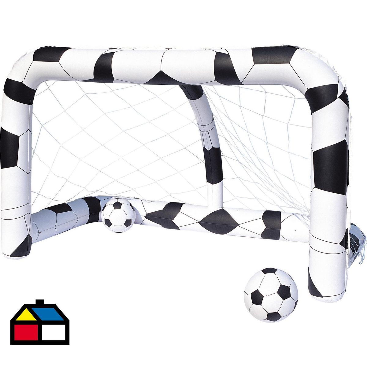 BESTWAY - Arco de Fútbol Inflable Blanco/Negro 122x137x213 cm