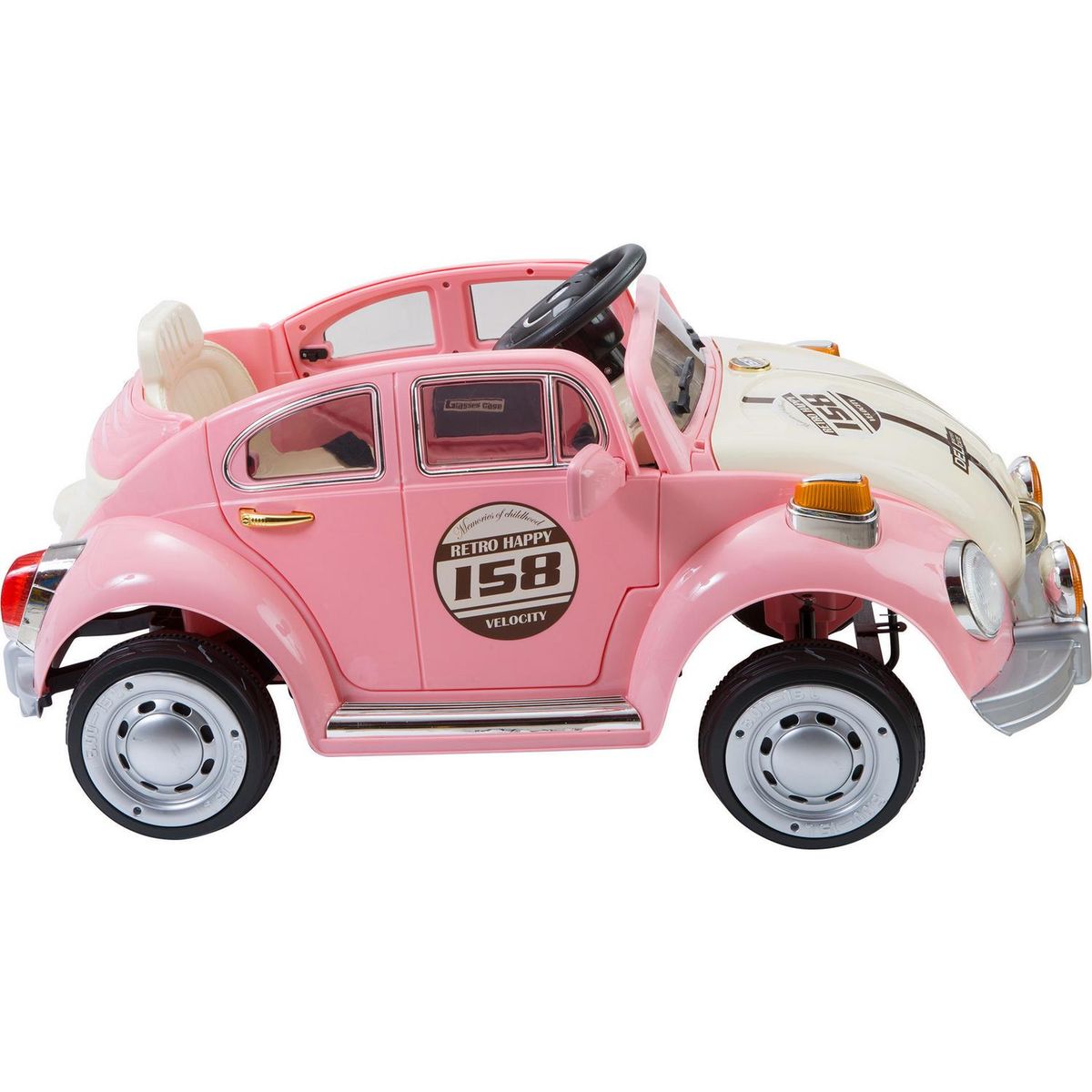 KIDSCOOL - Auto escarabajo rosado batería 6V