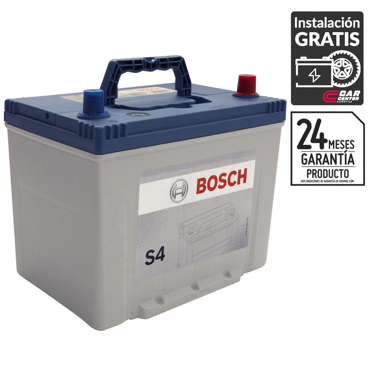 BOSCH - Batería de Auto 60 Ah Positivo Derecho 500 CCA