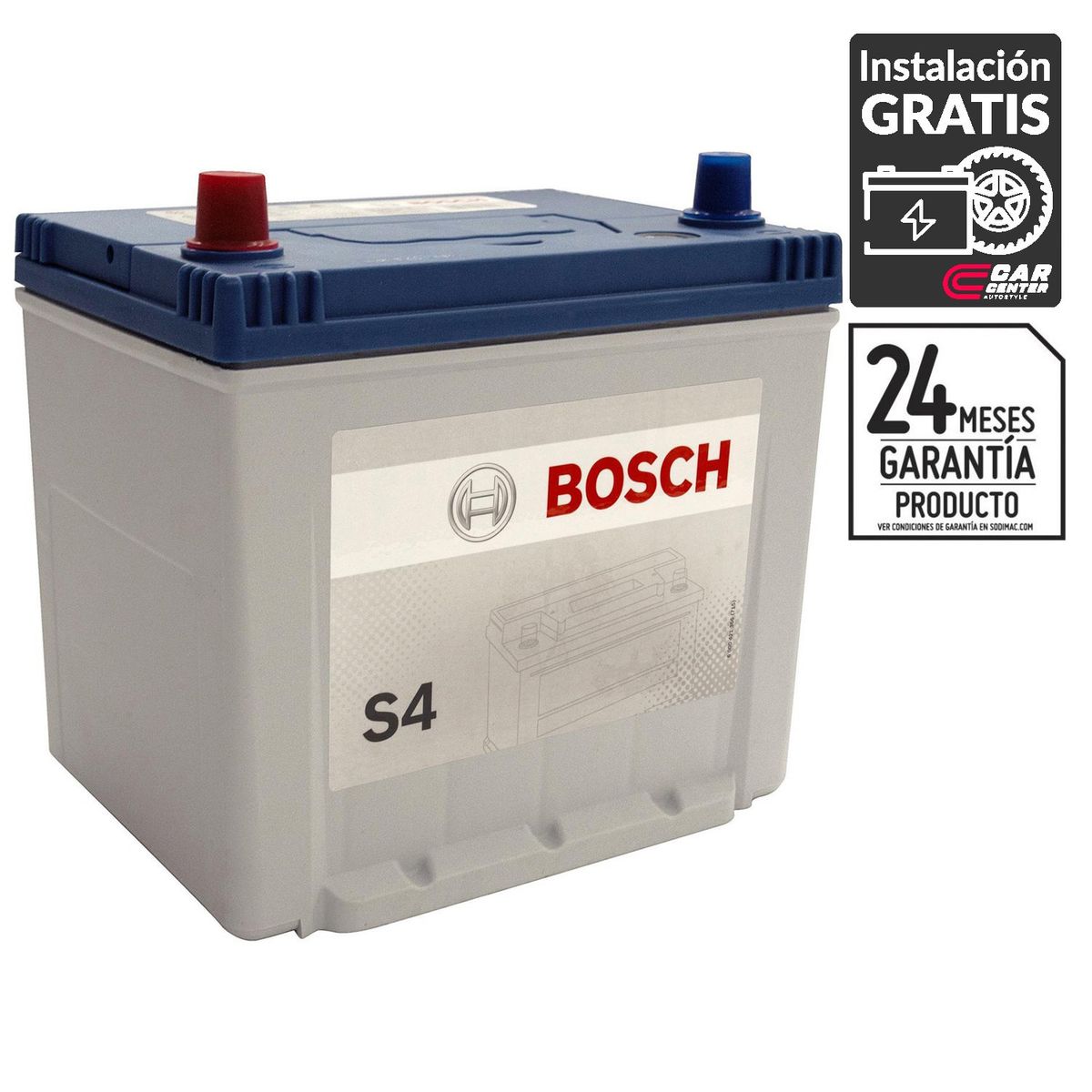 BOSCH - Batería de Auto 70 Ah Positivo Izquierdo 600 CCA
