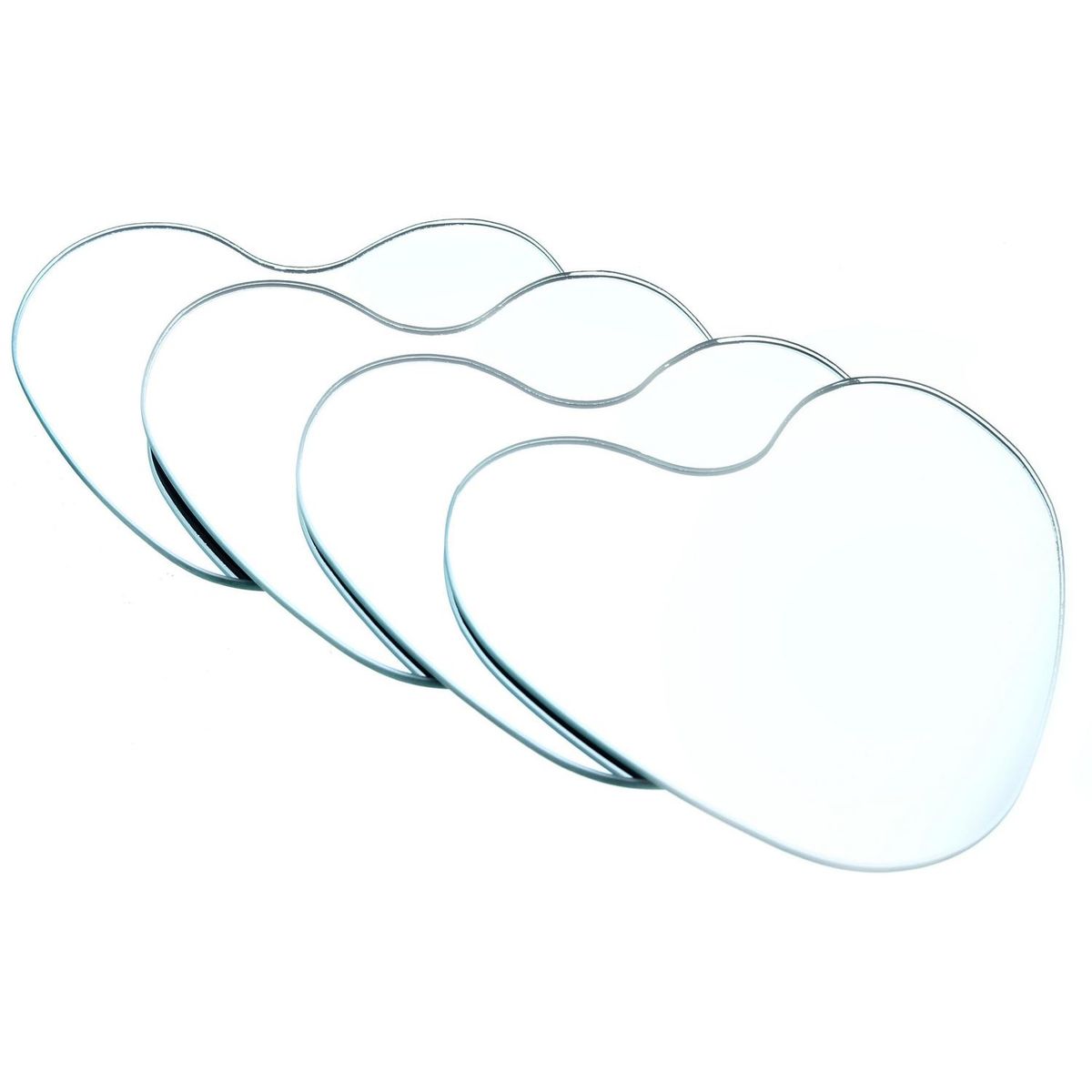 CONCEPT - Set 4 espejos corazón 19x19 cm