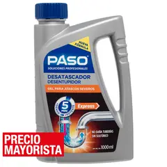 PASO - Desatascador Gel Tuberías y Desagües 1 l Botella