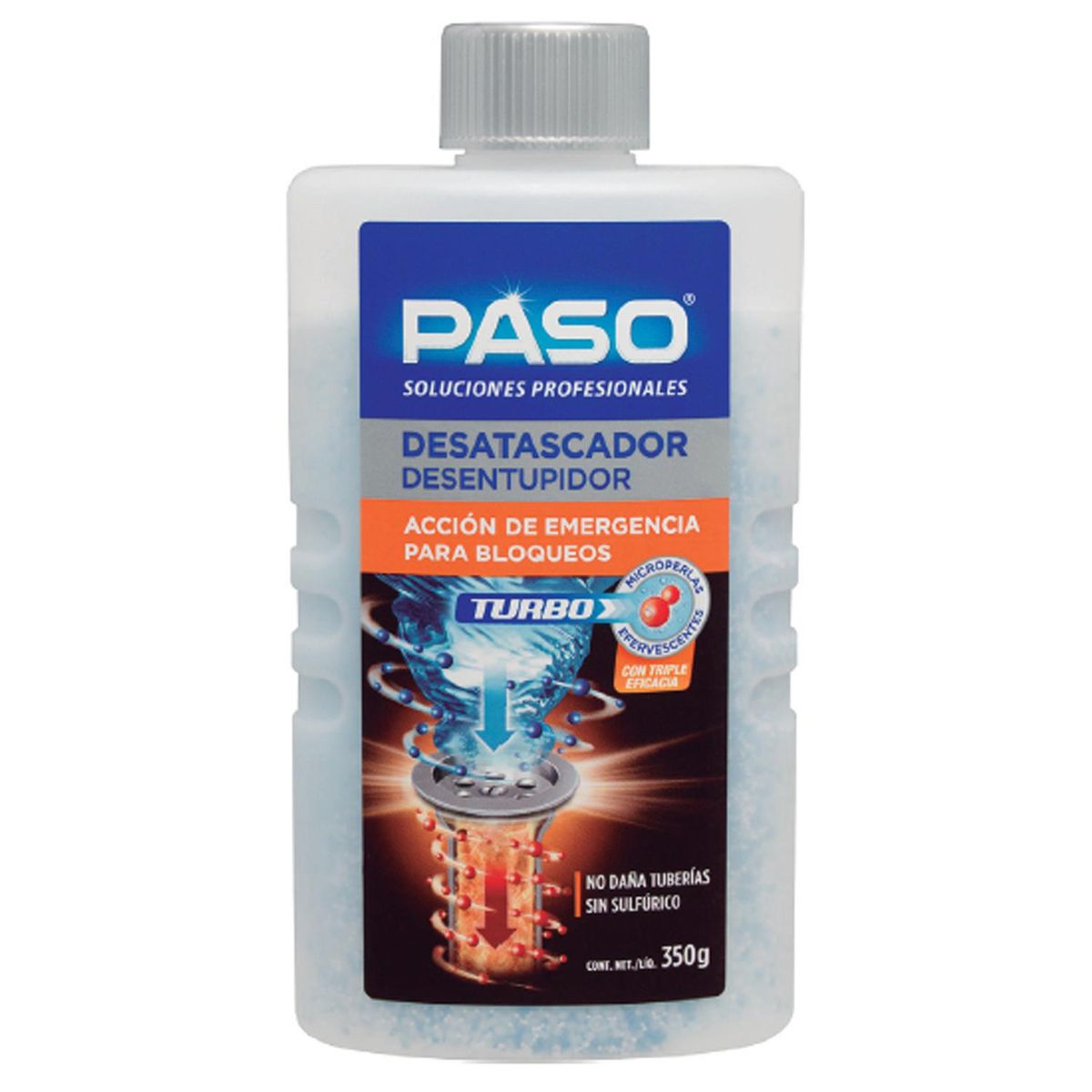 PASO - Desatascador Turbo 0.35 kg Botella