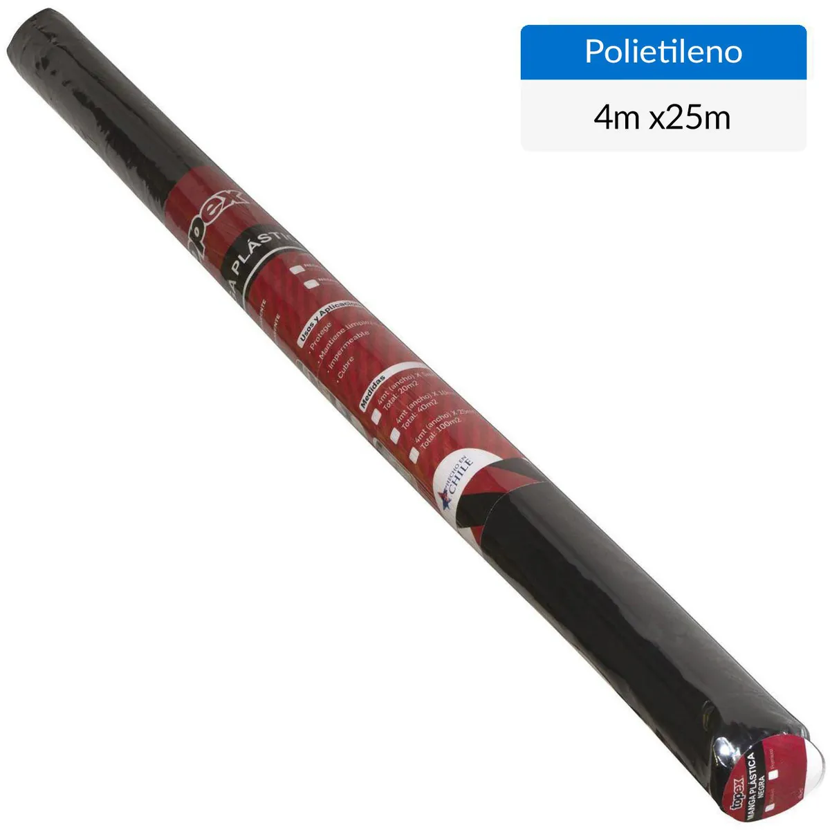 TOPEX - Polietileno negro 4x25 m premium