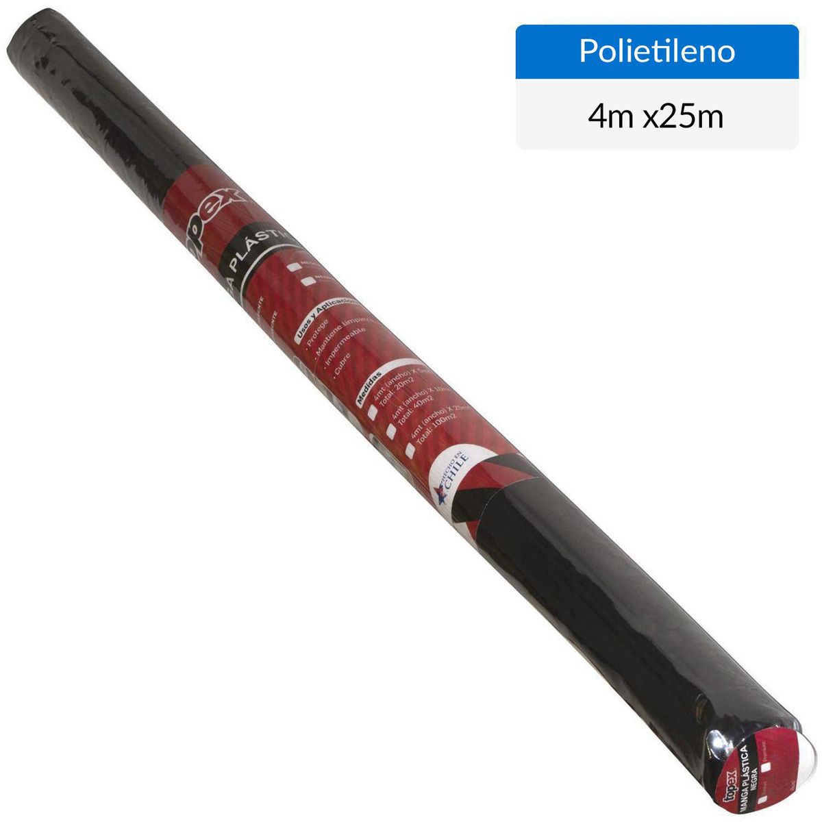 TOPEX - Polietileno negro 4x25 m premium