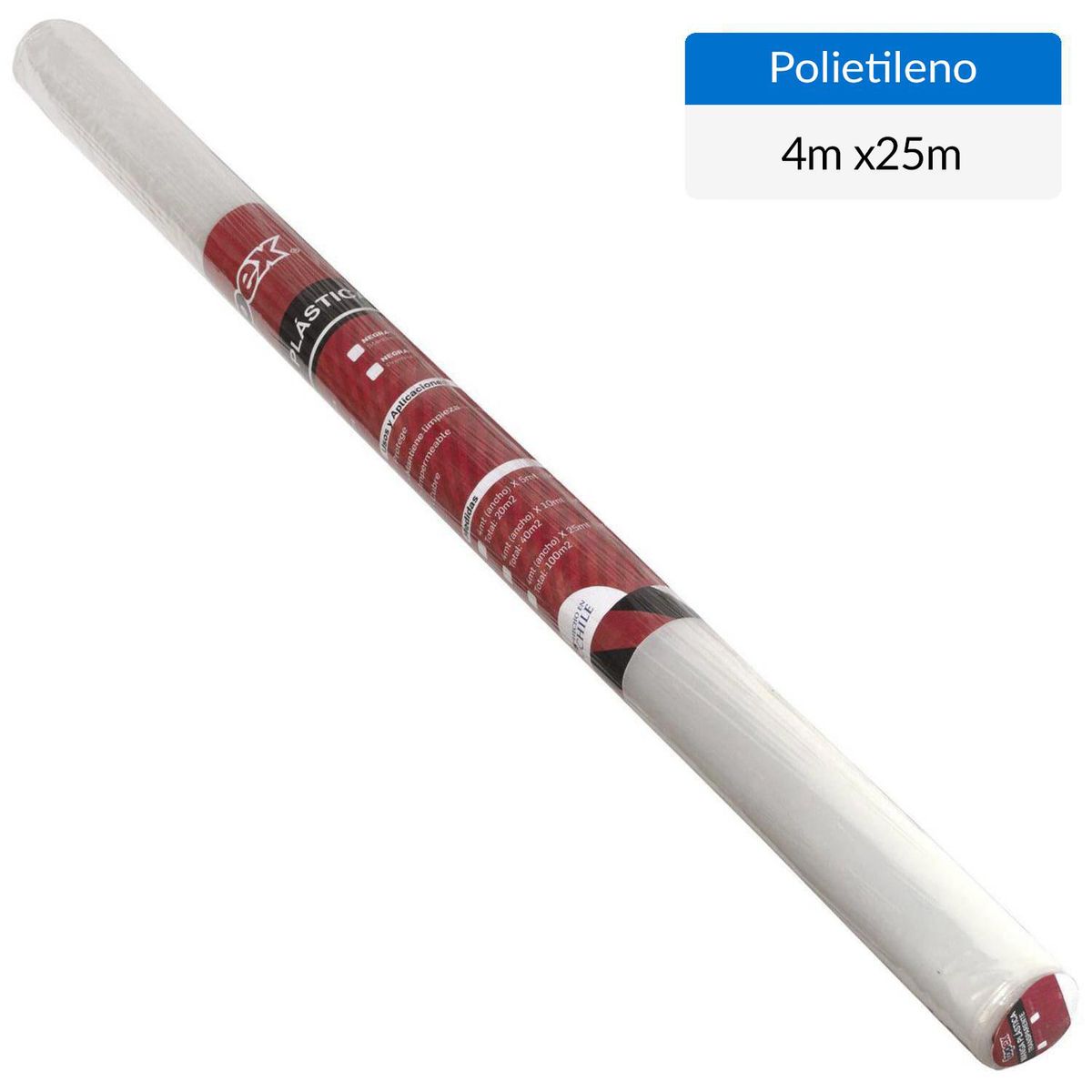 TOPEX - Polietileno transparente 4x25 m standard