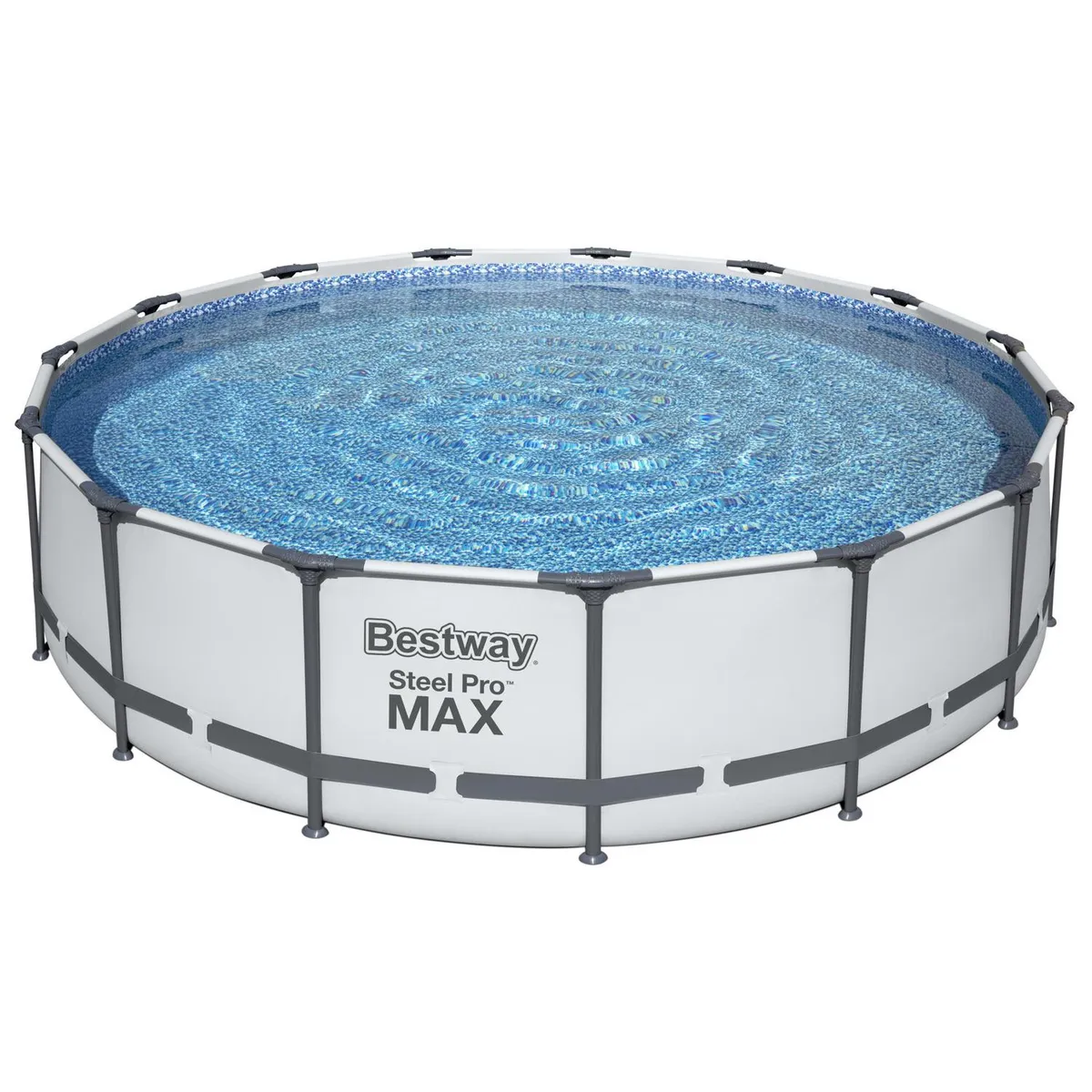 BESTWAY - Piscina Estructural 457x457x107 cm 14.970 l + Bomba + Filtro + Escalera + Cobertor