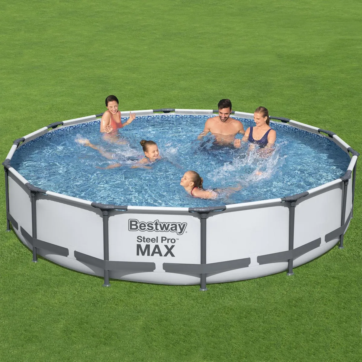 BESTWAY - Piscina Estructural 427x427x84 cm 10.220 l + Bomba + Filtro