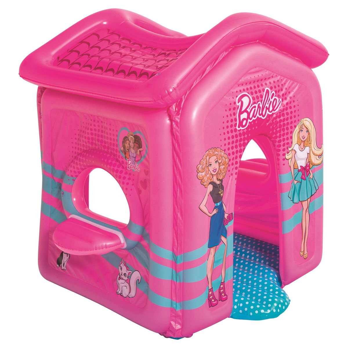 BESTWAY - Casa Inflable Malibu Barbie Multicolor 135x142x150 cm