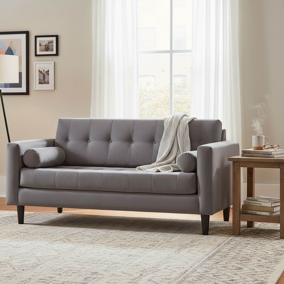 BODEVIR - Sofá 3 cuerpos Retro 50 75x70x170 cm Gris