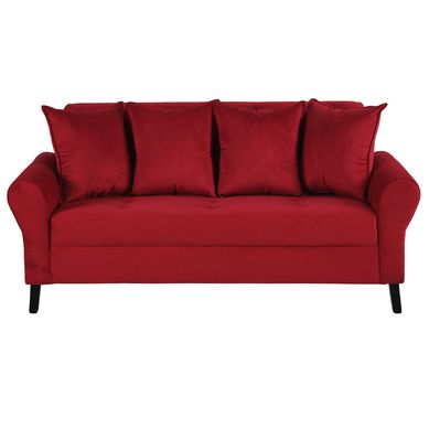 Sof 3 cuerpos 185x80x75 cm rojo
