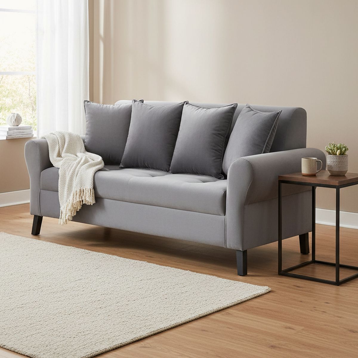 BODEVIR - Sofá 3 cuerpos 185x80x75 cm