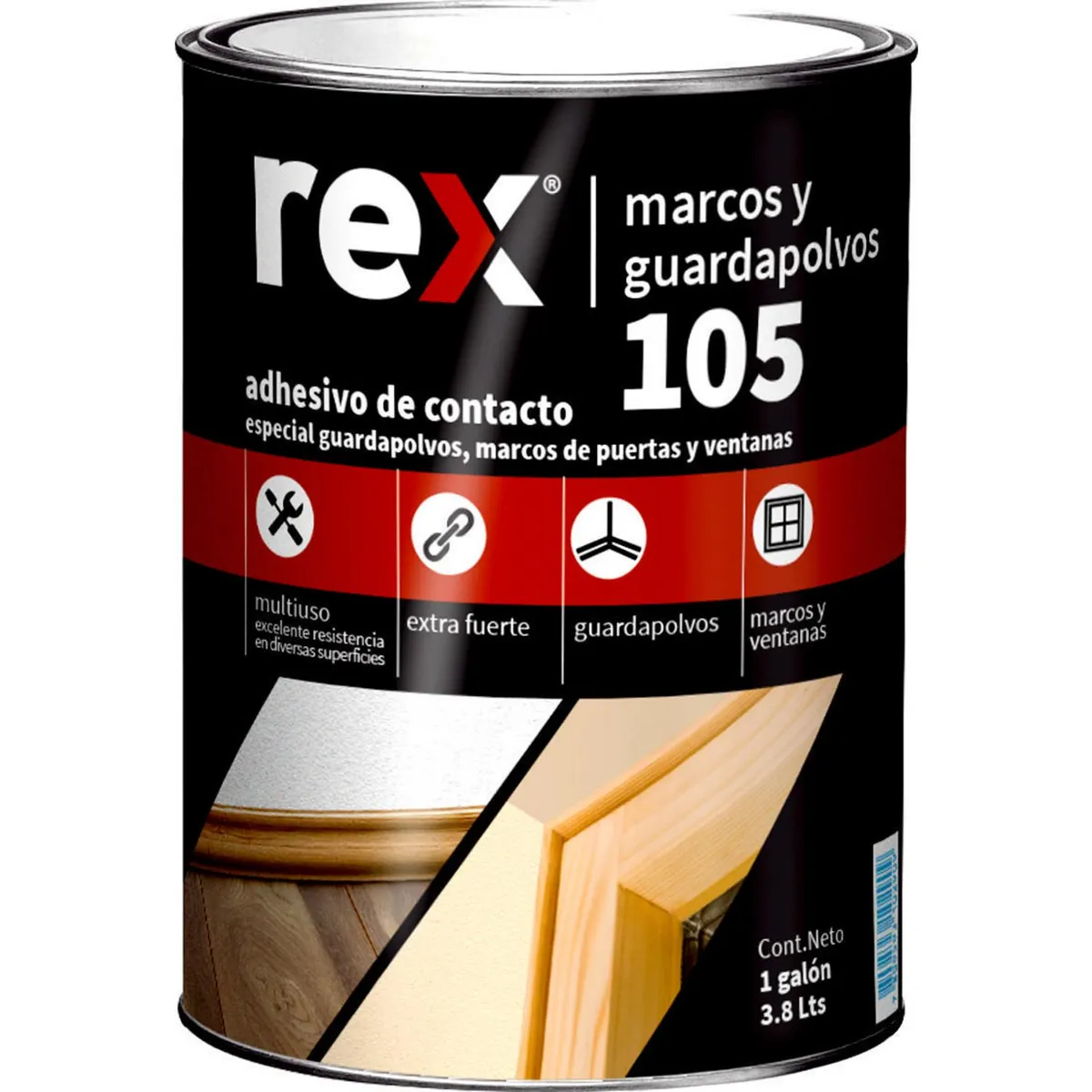 REX - Adhesivo contacto 105 galón 3.8 lt