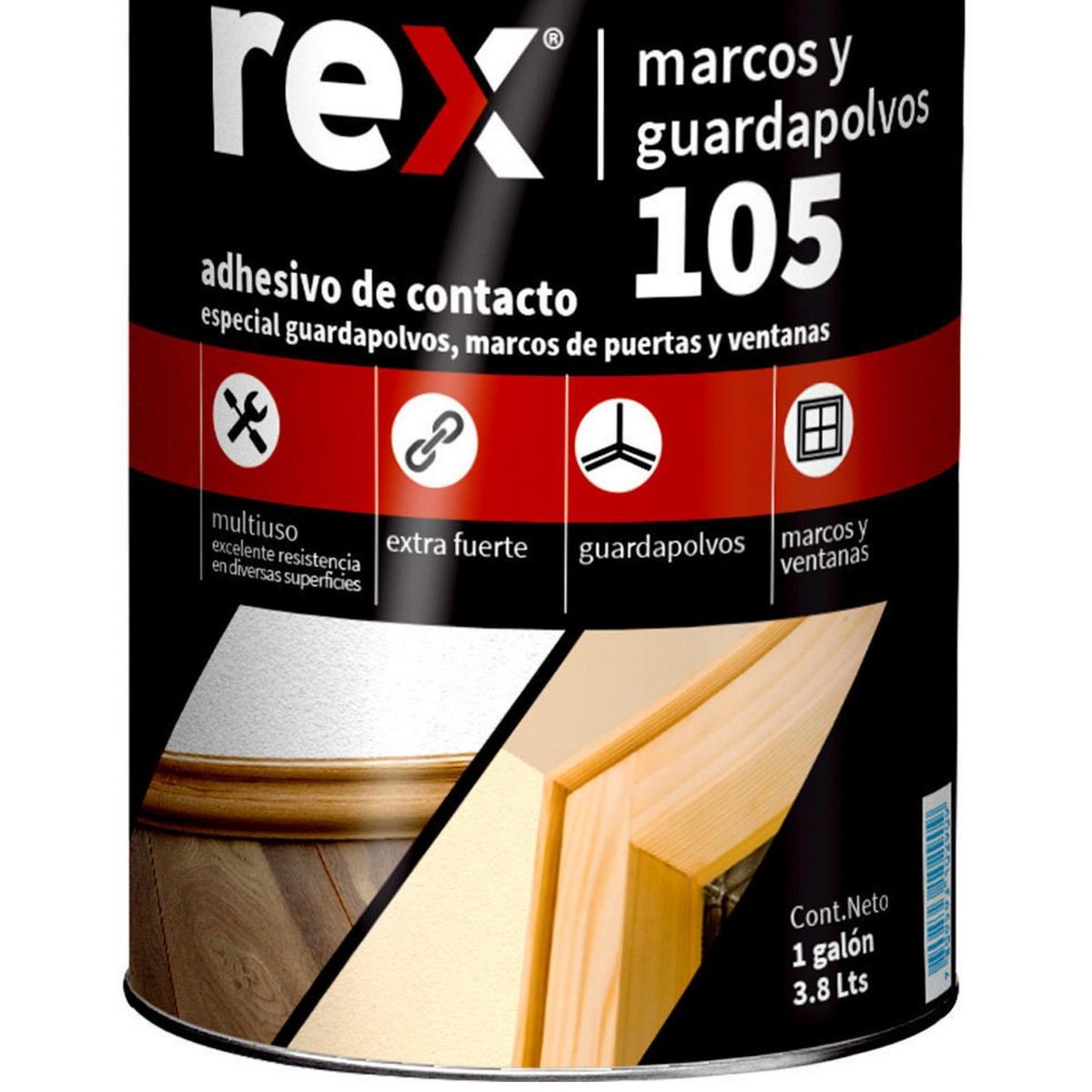 REX - Adhesivo contacto 105 galón 3.8 lt